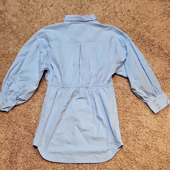Maeve Long Sleeve Poplin Mini Shirt Dress - Picture 12 of 13